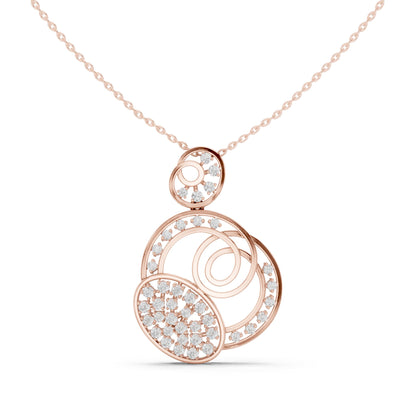 Round Lab Grown Diamond Pave Pendant