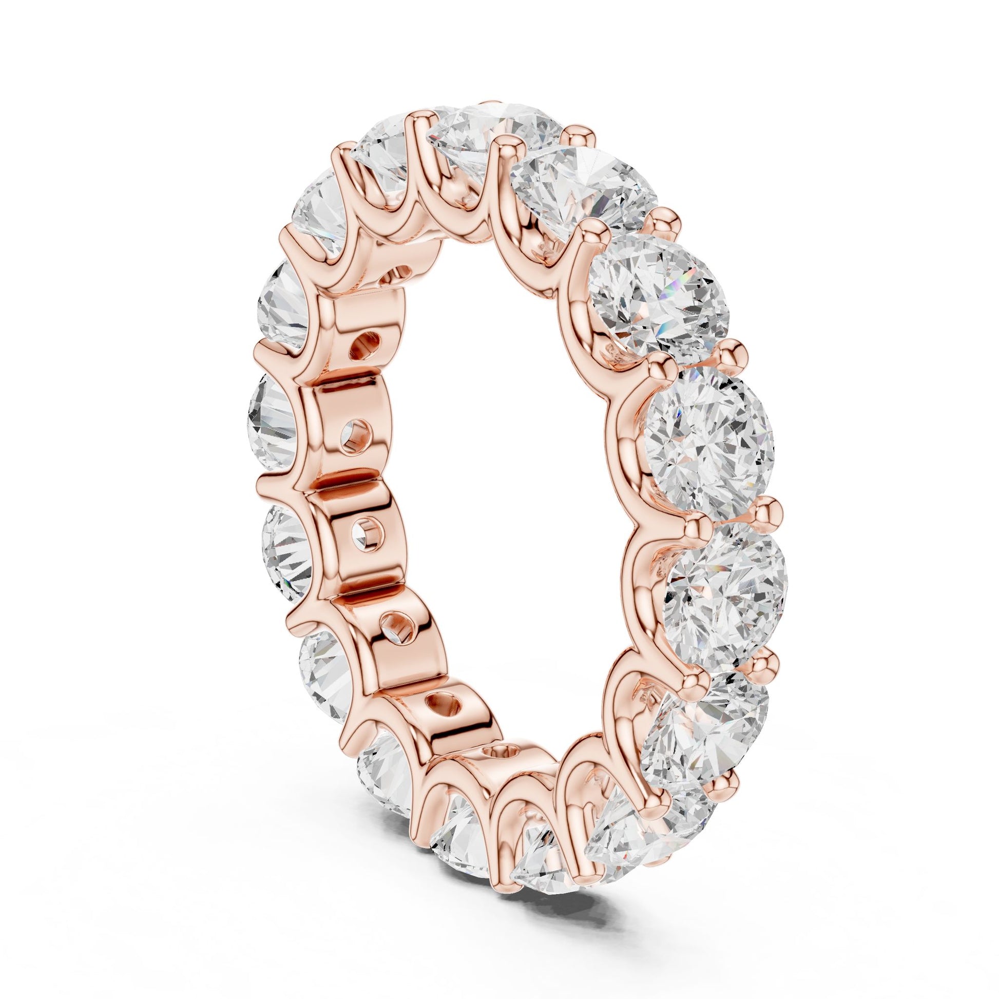 Round Lab Grown Diamond Pave Engagement Ring
