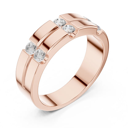 Men's Round Lab Grown Diamond Pave Ring