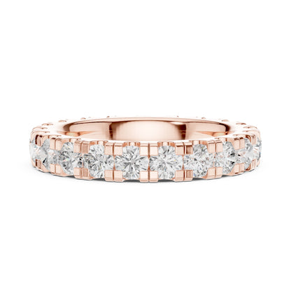 Round Lab Grown Diamond Pave Engagement Ring