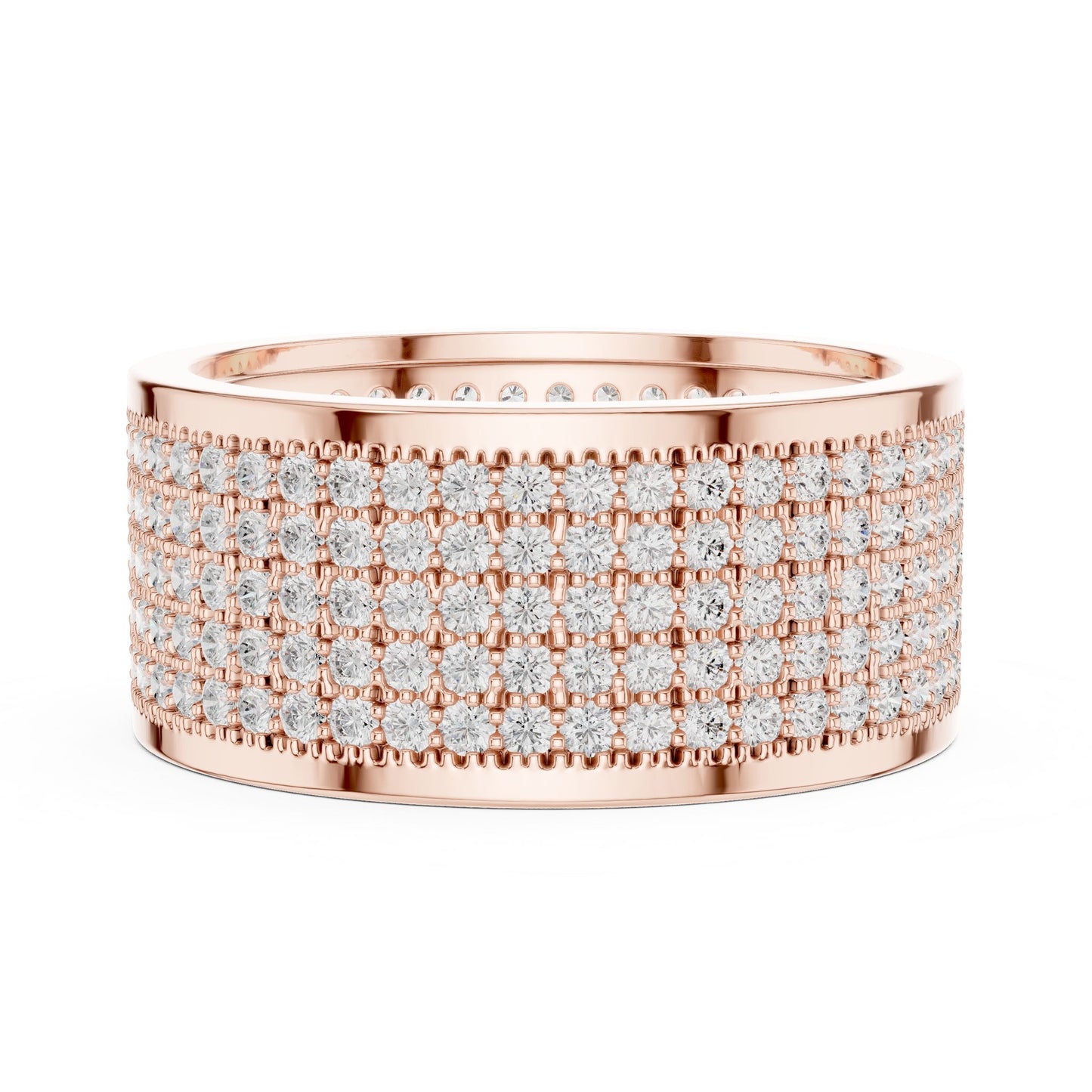 Men's Round Lab Grown Diamond Pave Ring