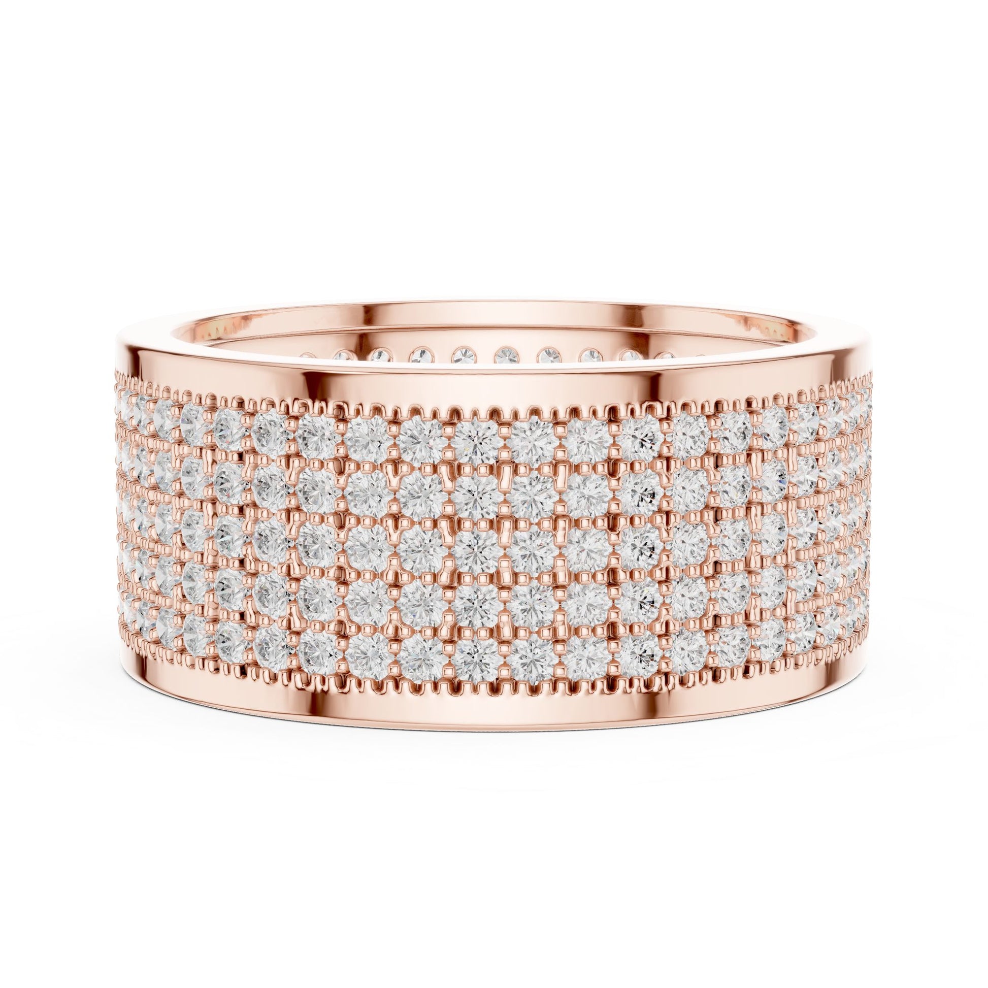 Men's Round Lab Grown Diamond Pave Ring