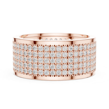 Men's Round Lab Grown Diamond Pave Ring