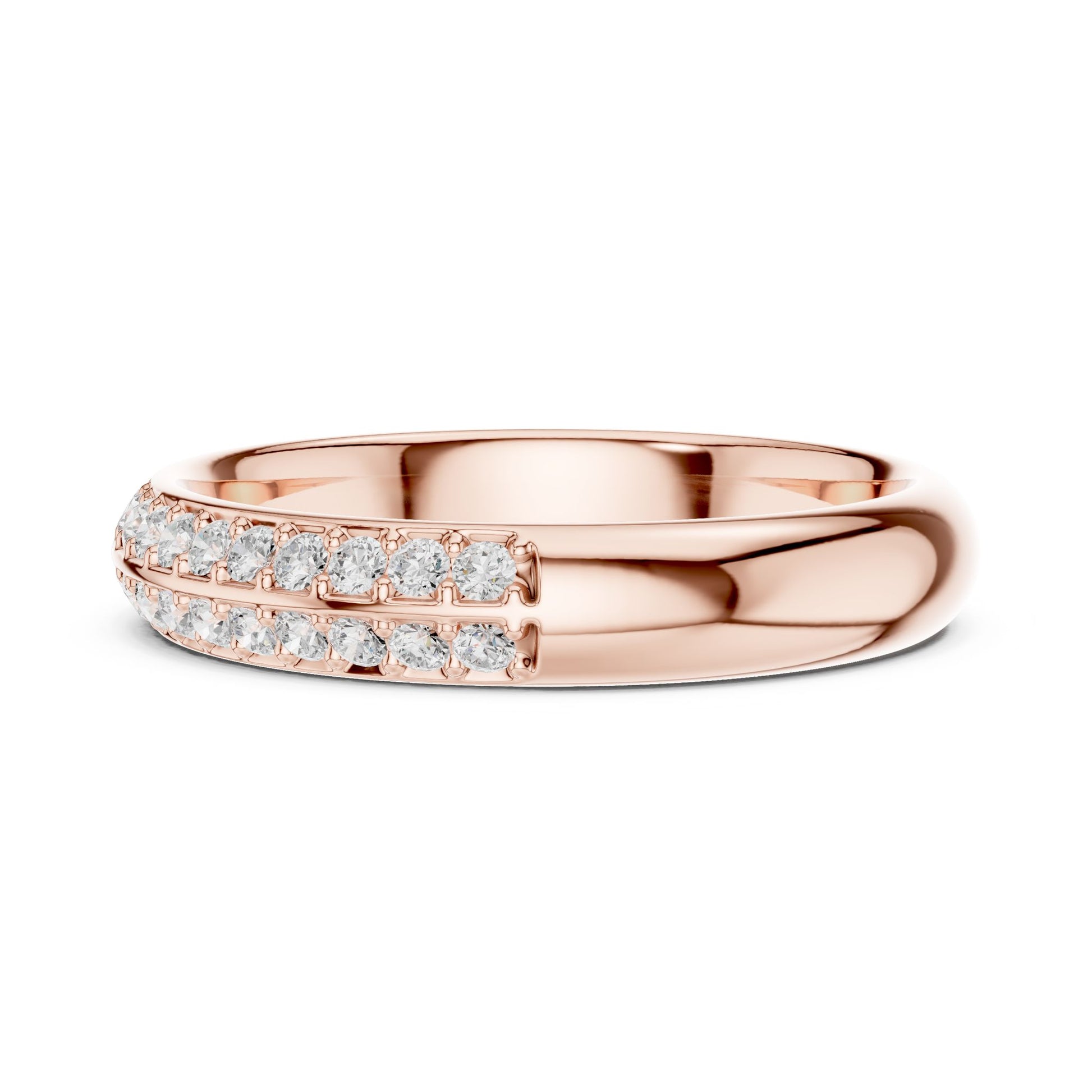 Round Lab Grown Diamond Pave Engagement Ring
