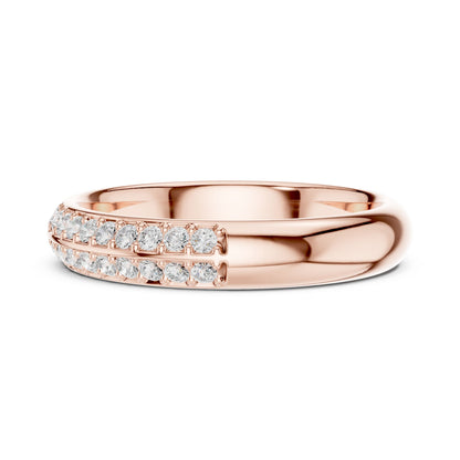 Round Lab Grown Diamond Pave Engagement Ring