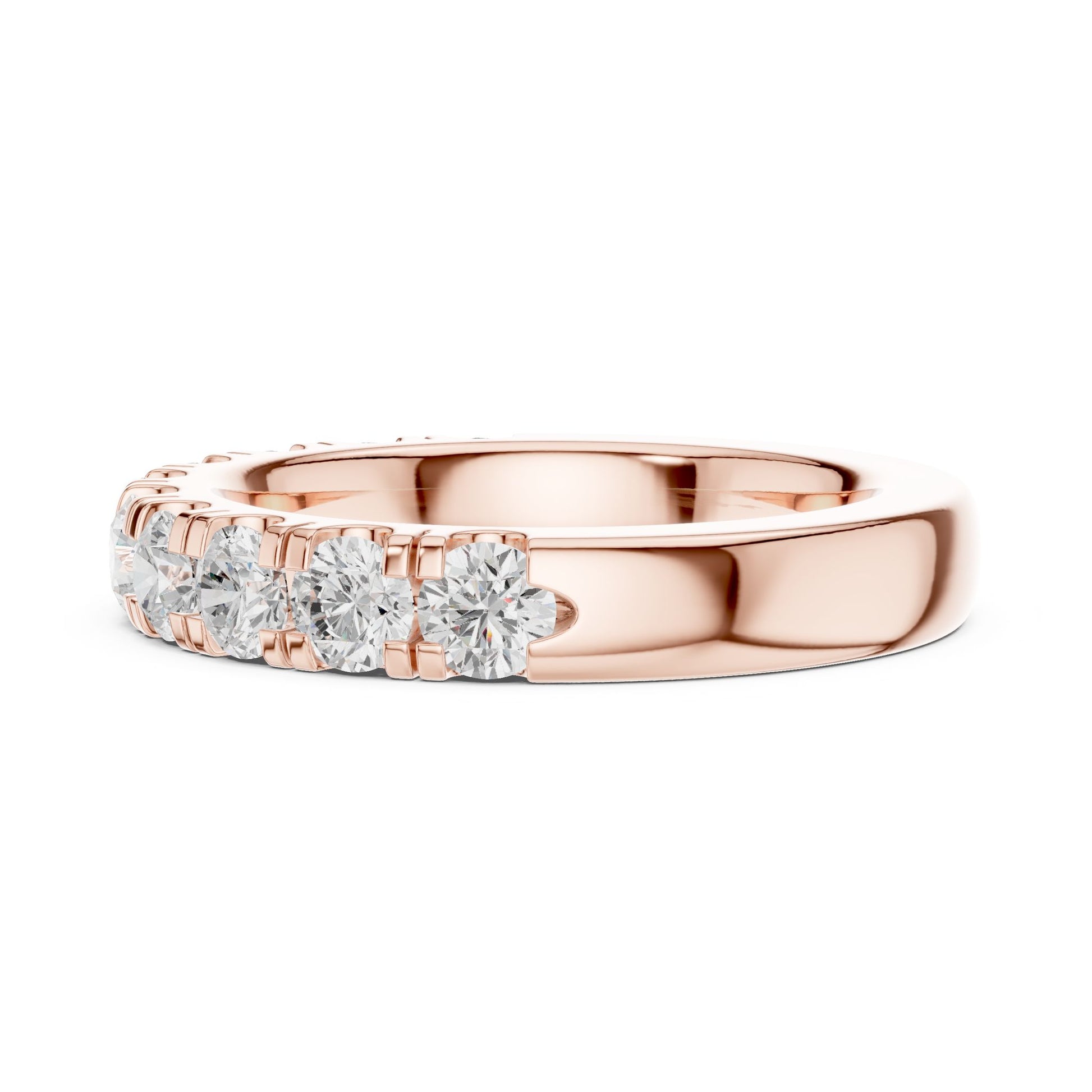 Round Lab Grown Diamond Pave Engagement Ring