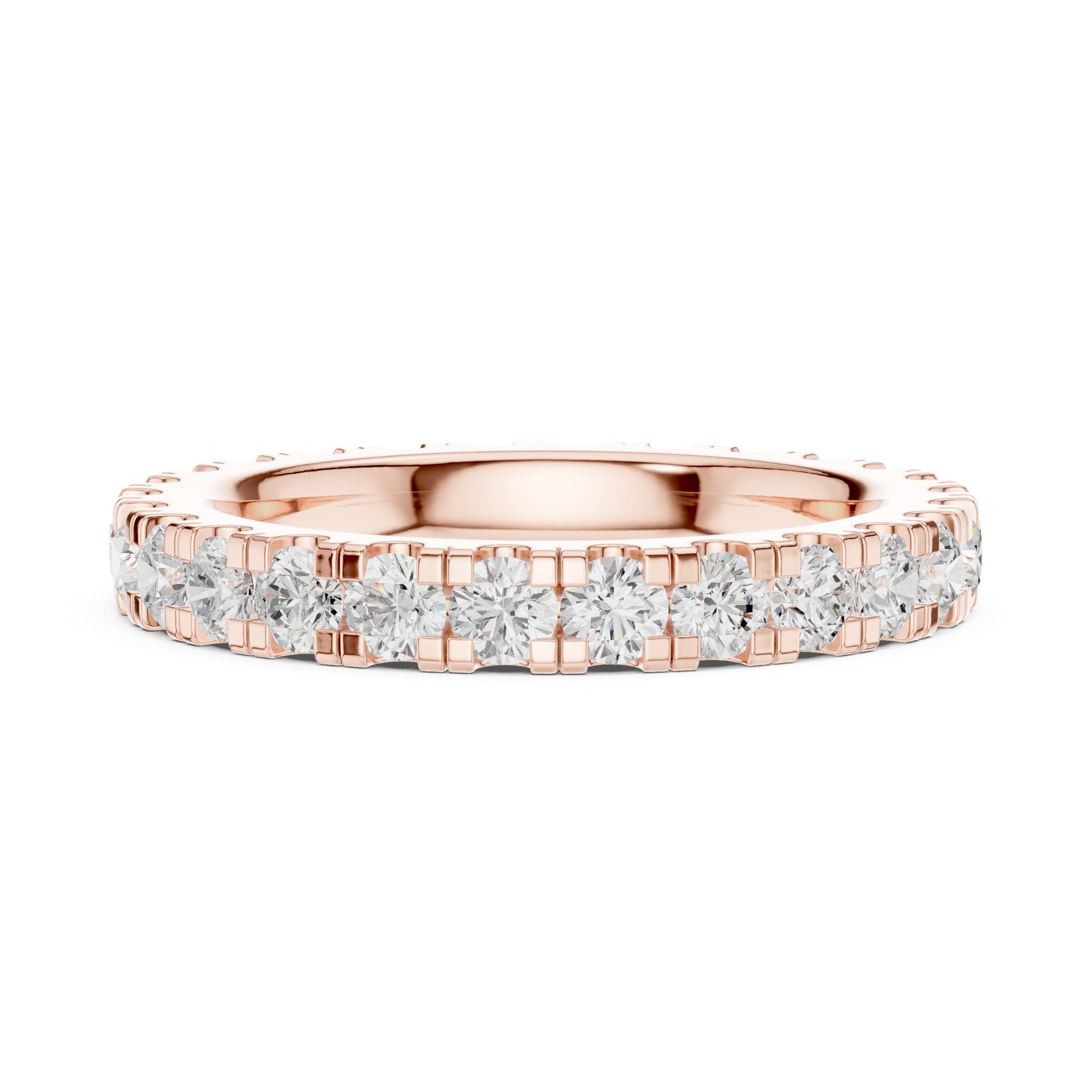 Round Lab Grown Diamond Pave Engagement Ring
