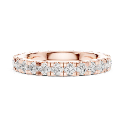 Round Lab Grown Diamond Pave Engagement Ring