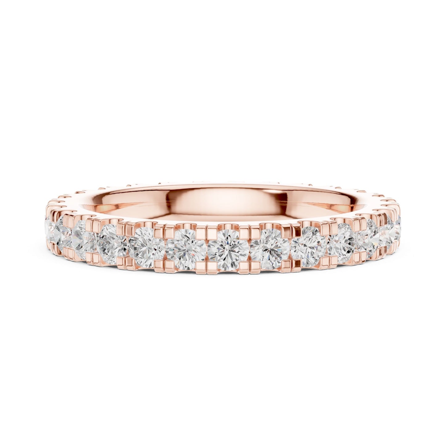 Round Lab Grown Diamond Pave Engagement Ring