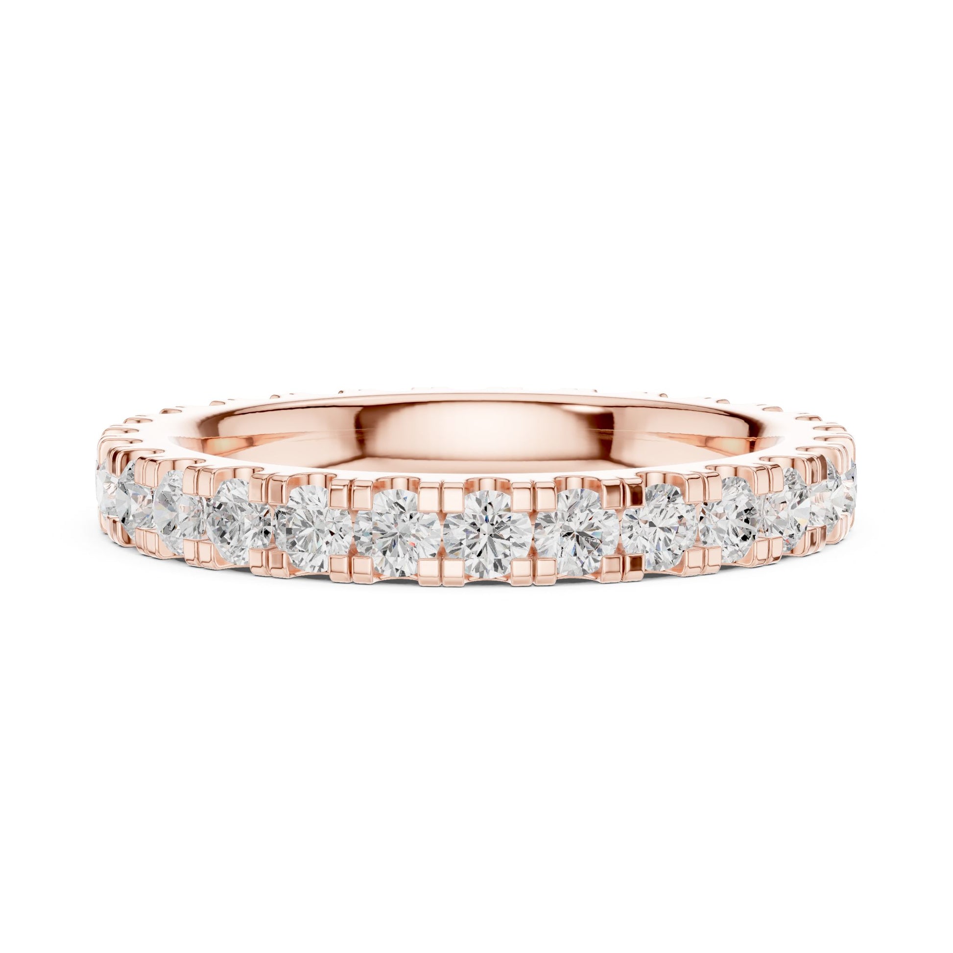 Round Lab Grown Diamond Pave Engagement Ring
