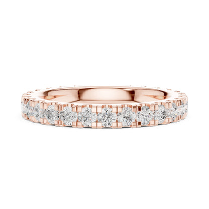Round Lab Grown Diamond Pave Engagement Ring