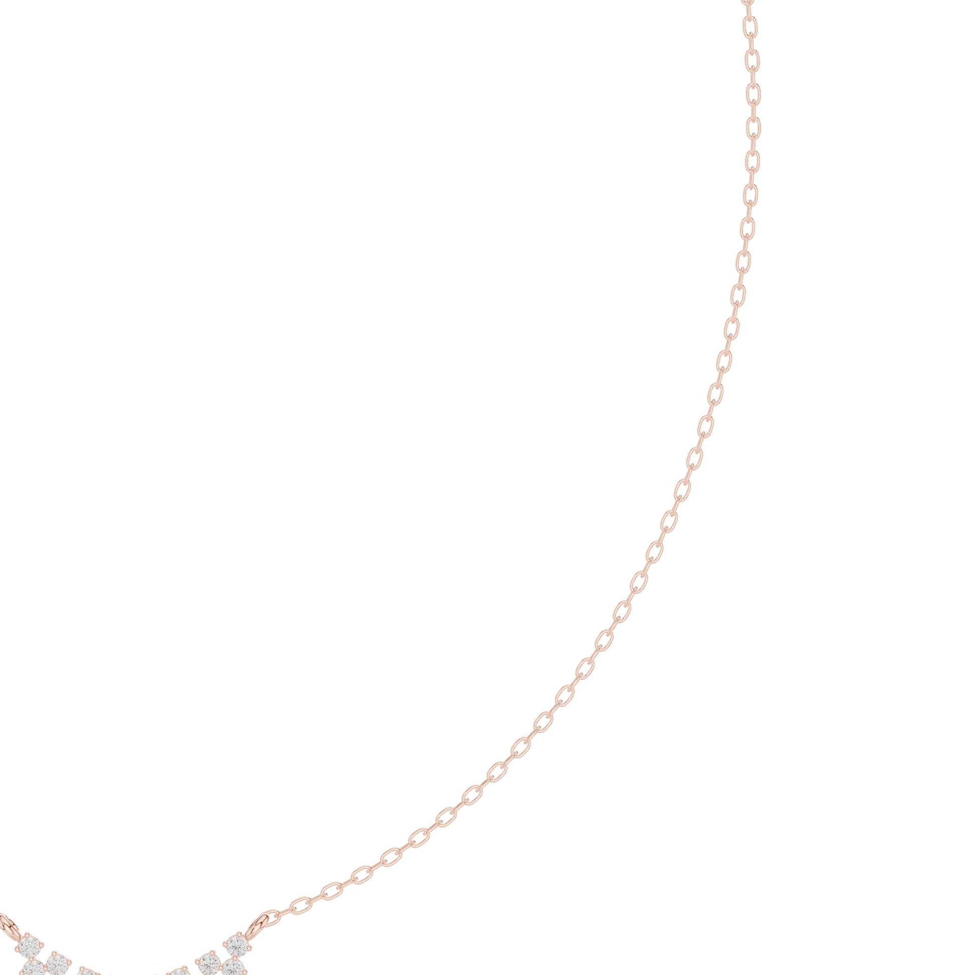 Round Lab Grown Diamond Pave Pendant