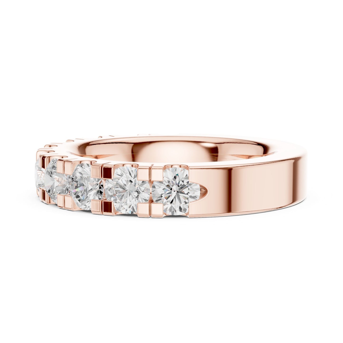 Round Lab Grown Diamond Pave Engagement Ring