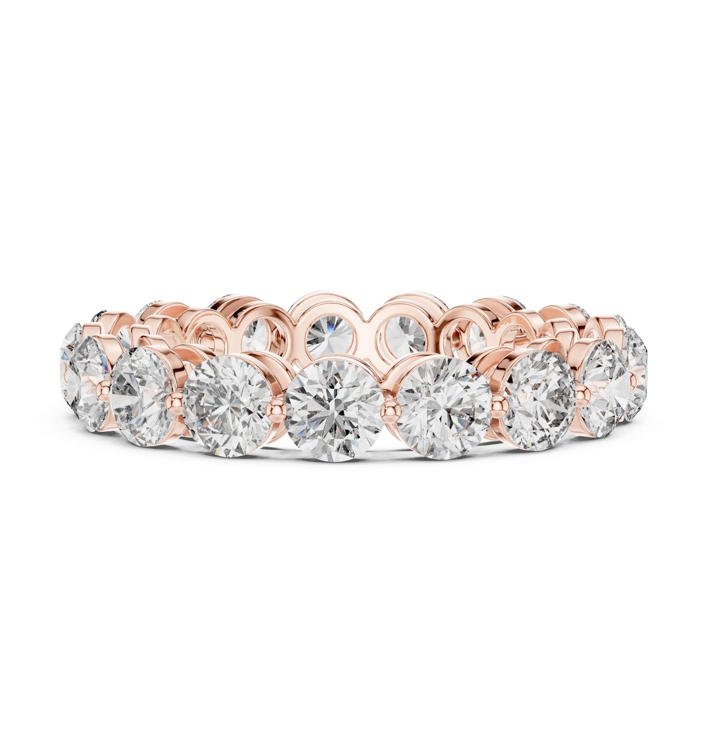 Round Lab Grown Diamond Pave Engagement Ring