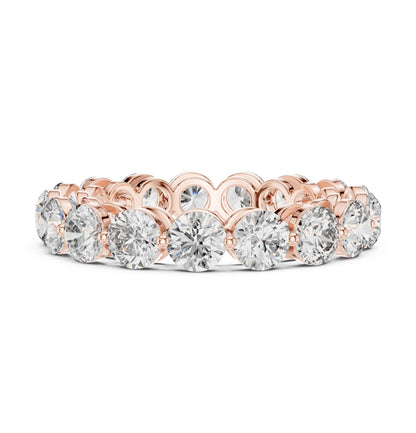 Round Lab Grown Diamond Pave Engagement Ring