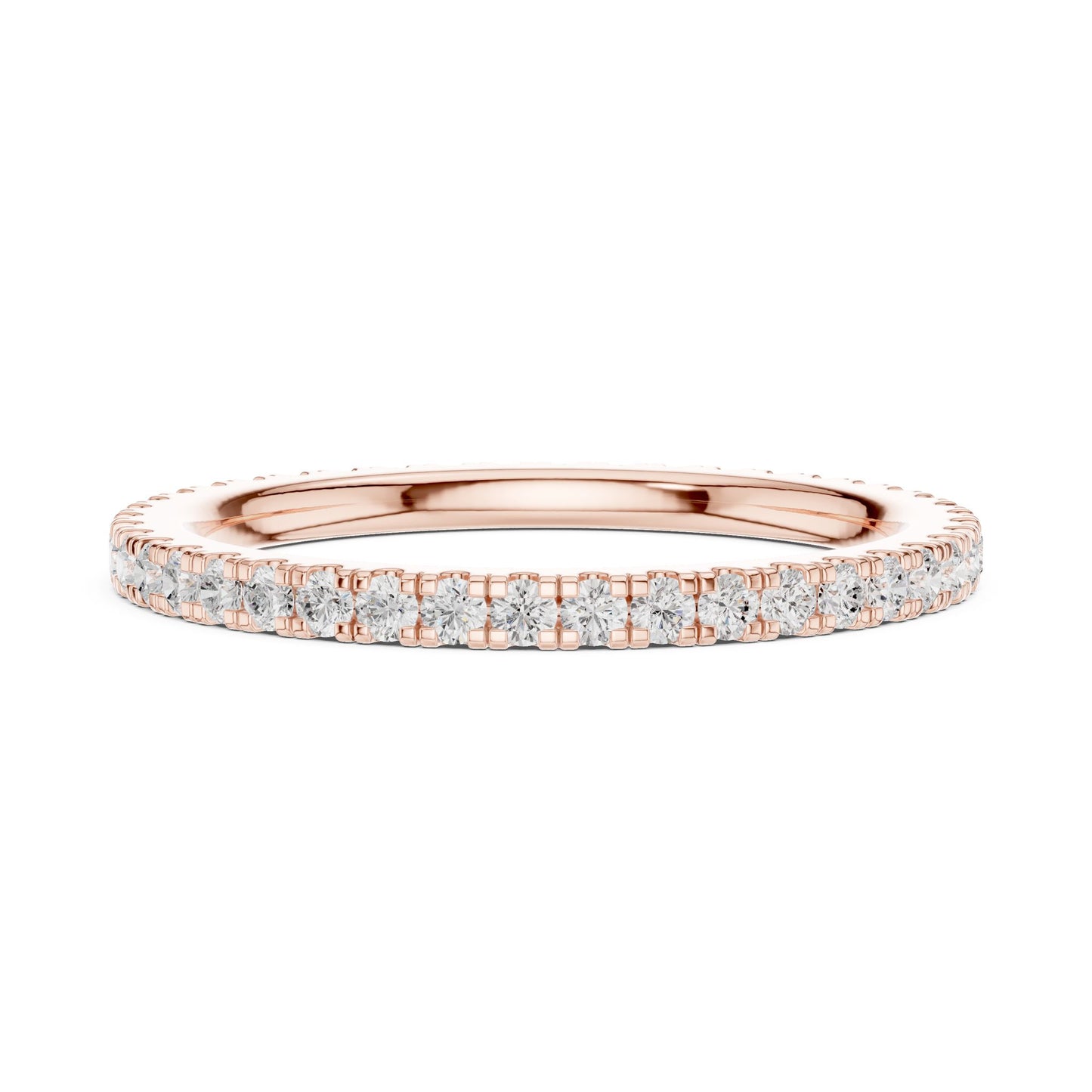 Round Lab Grown Diamond Pave Engagement Ring
