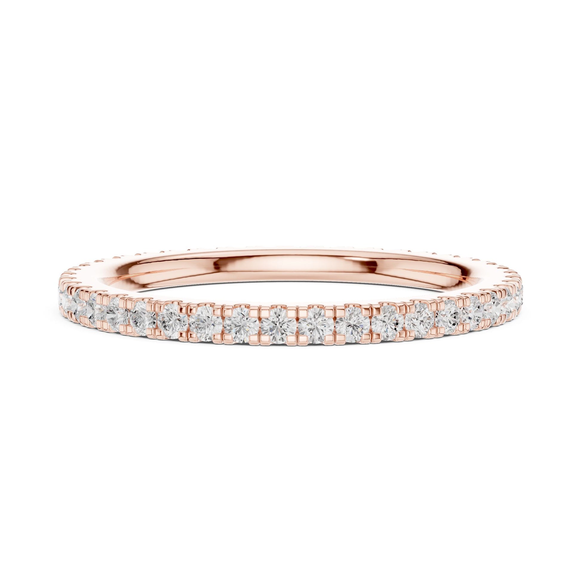 Round Lab Grown Diamond Pave Engagement Ring