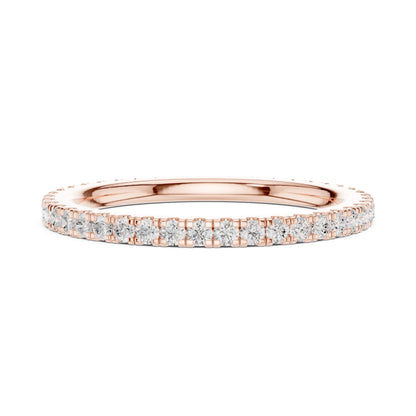 Round Lab Grown Diamond Pave Engagement Ring