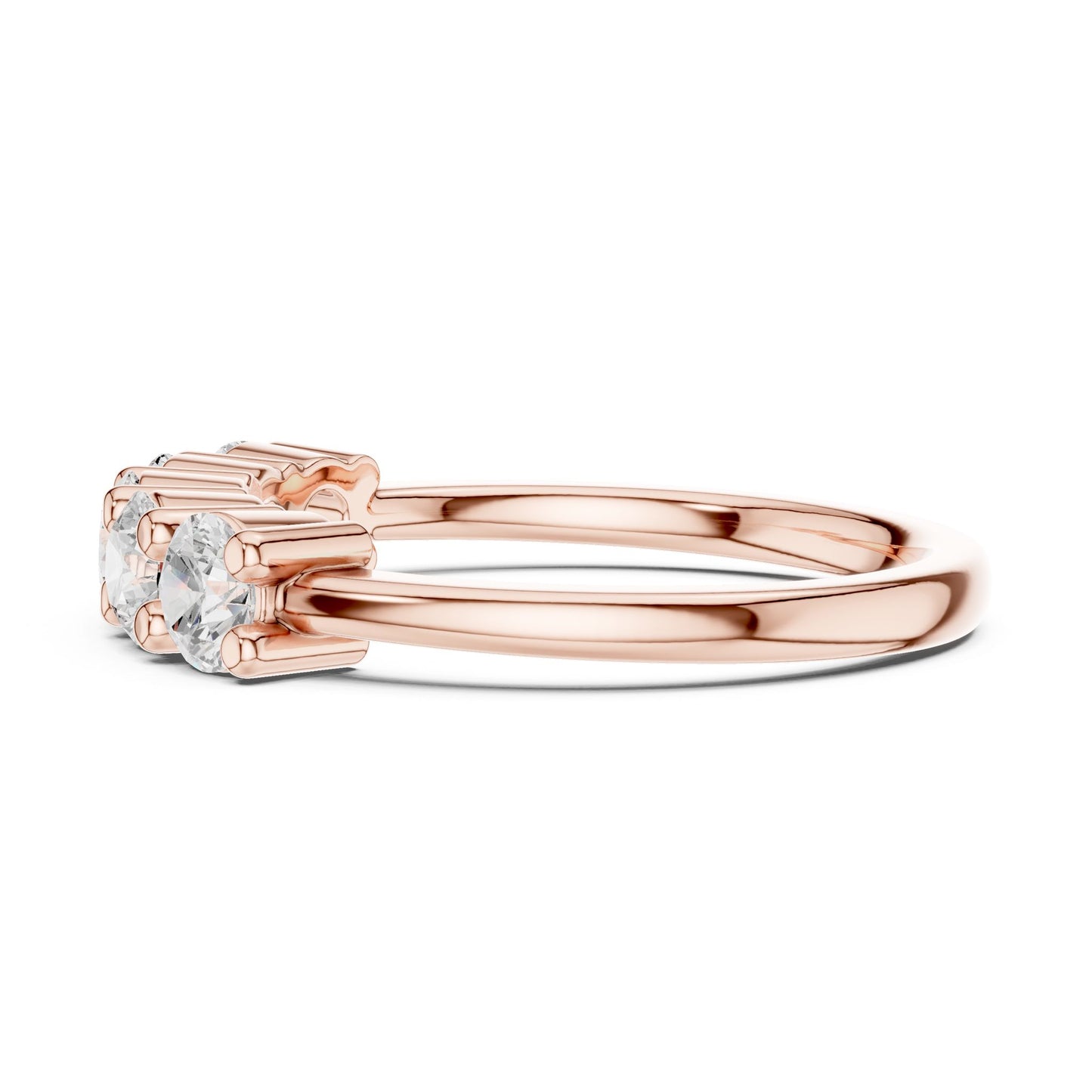 Round Lab Grown Diamond Pave Engagement Ring