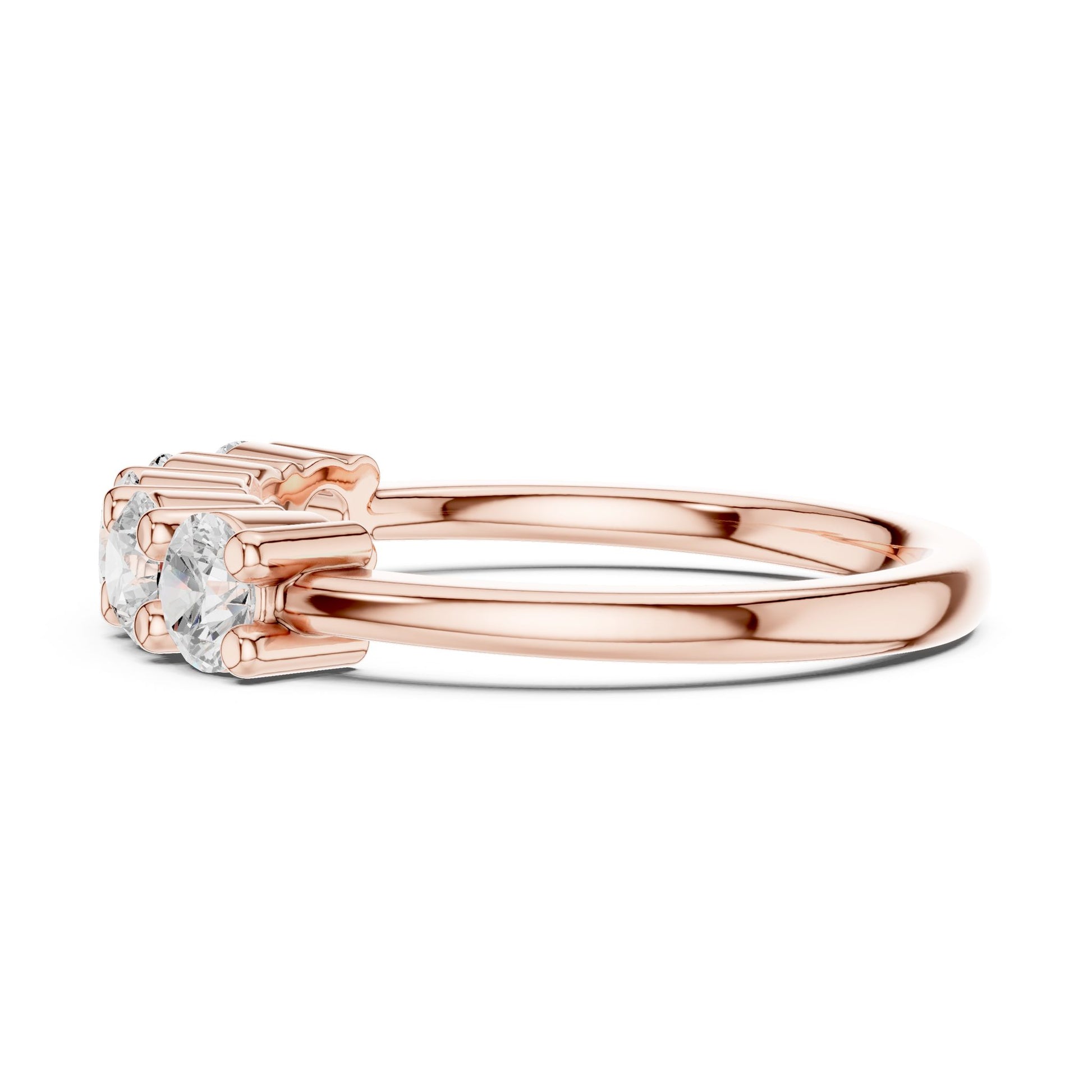 Round Lab Grown Diamond Pave Engagement Ring