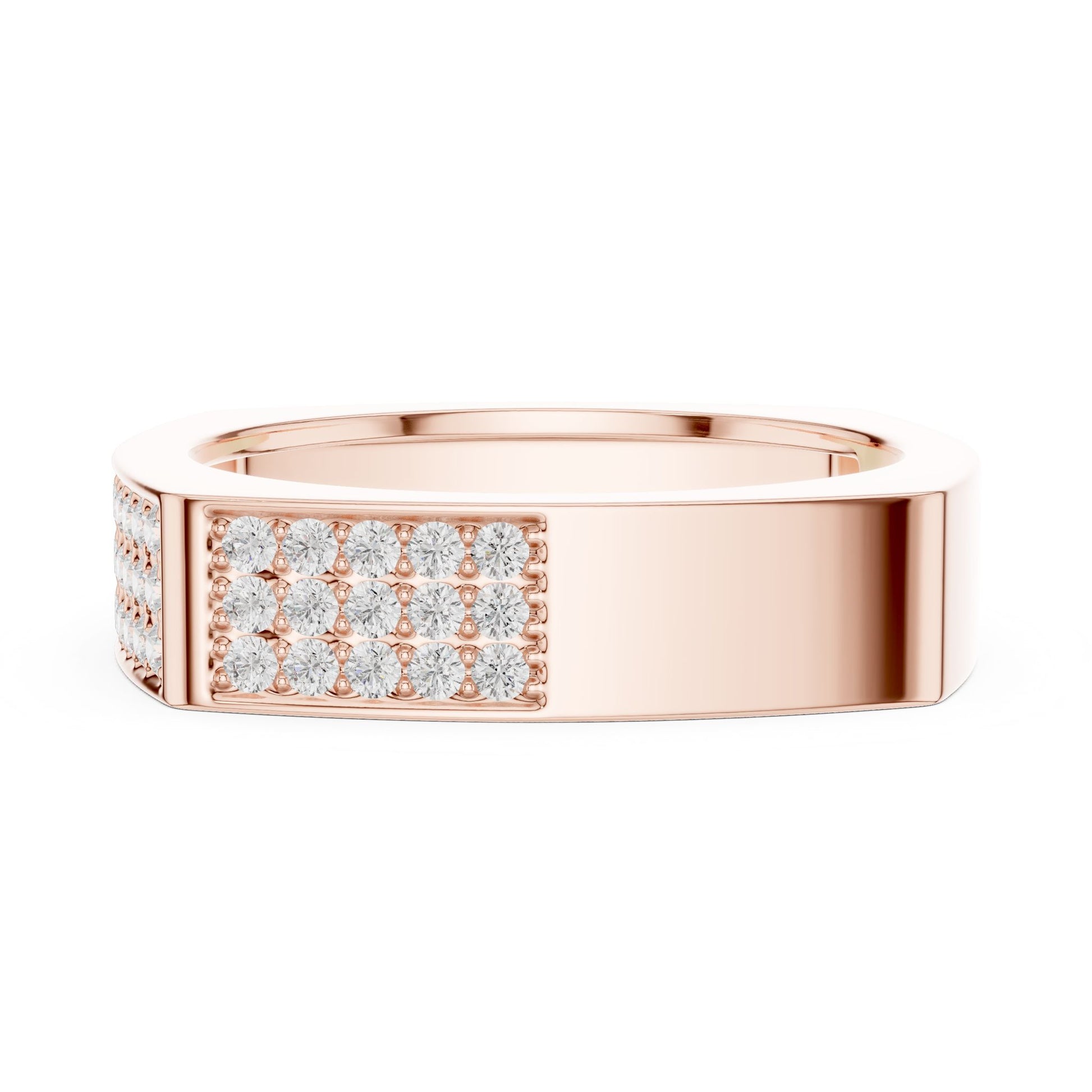 Men's Round Lab Grown Diamond Pave Ring