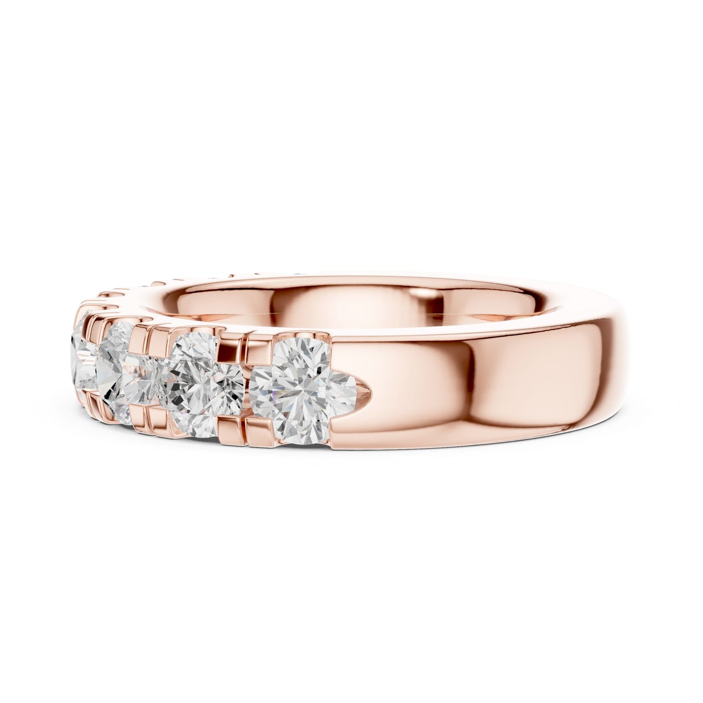 Round Lab Grown Diamond Pave Engagement Ring