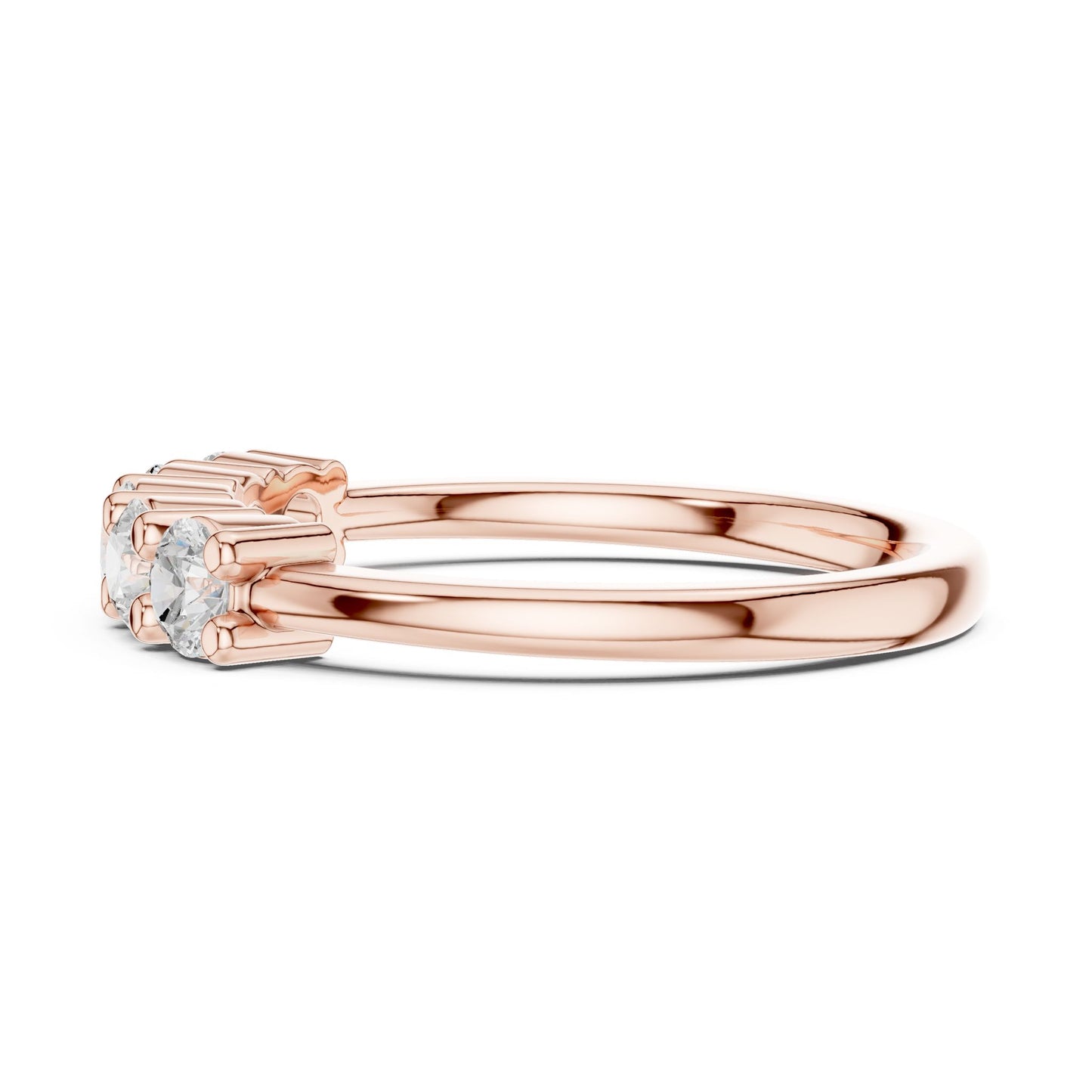 Round Lab Grown Diamond Pave Engagement Ring