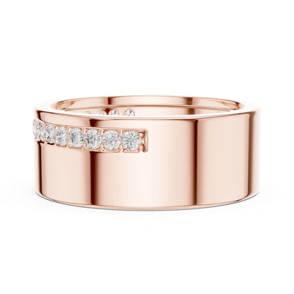 Men's Round Lab Grown Diamond Pave Ring