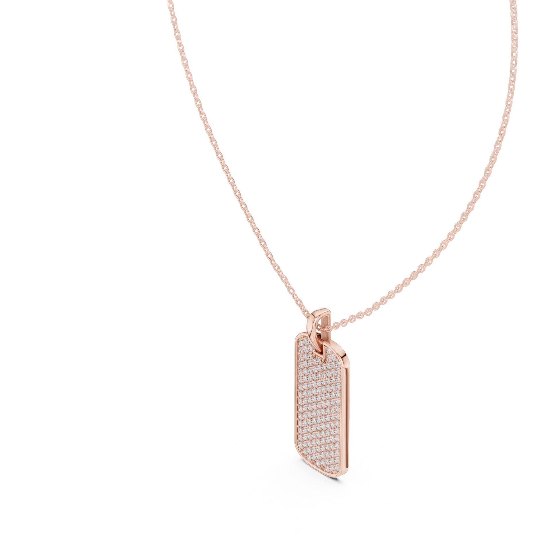 Round Lab Grown Diamond Pave Pendant