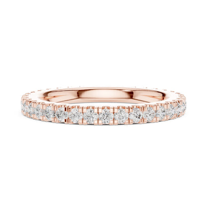 Round Lab Grown Diamond Pave Engagement Ring