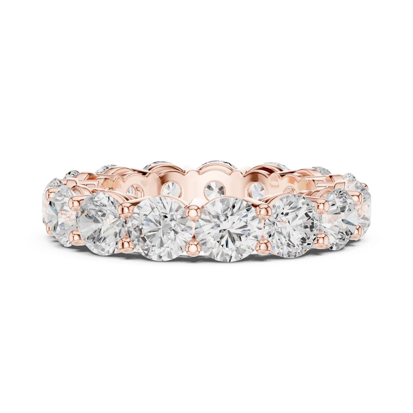 Round Lab Grown Diamond Pave Engagement Ring