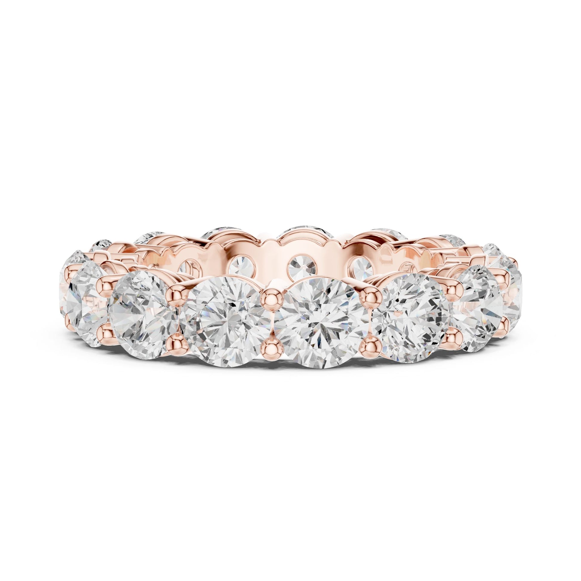 Round Lab Grown Diamond Pave Engagement Ring