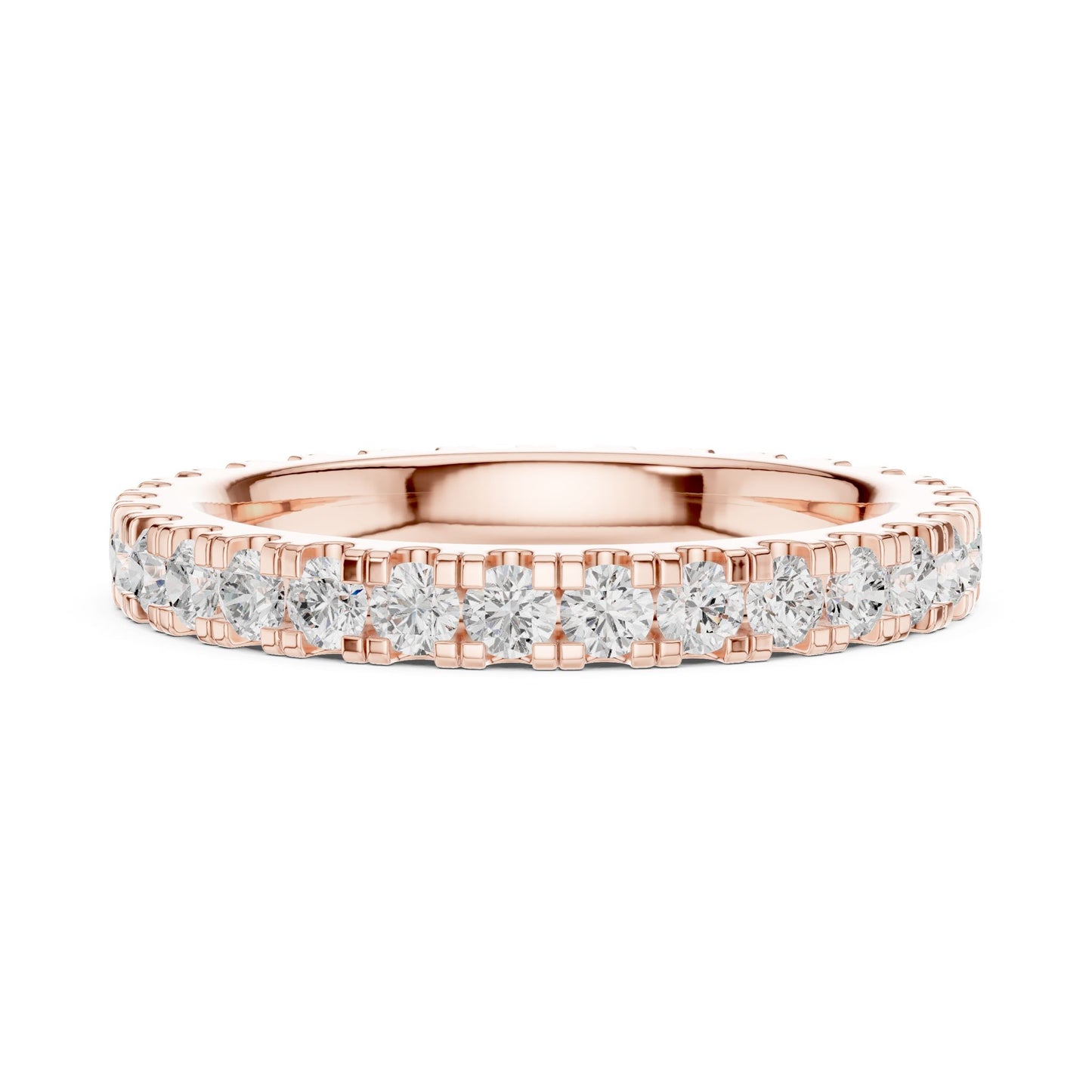 Round Lab Grown Diamond Pave Engagement Ring