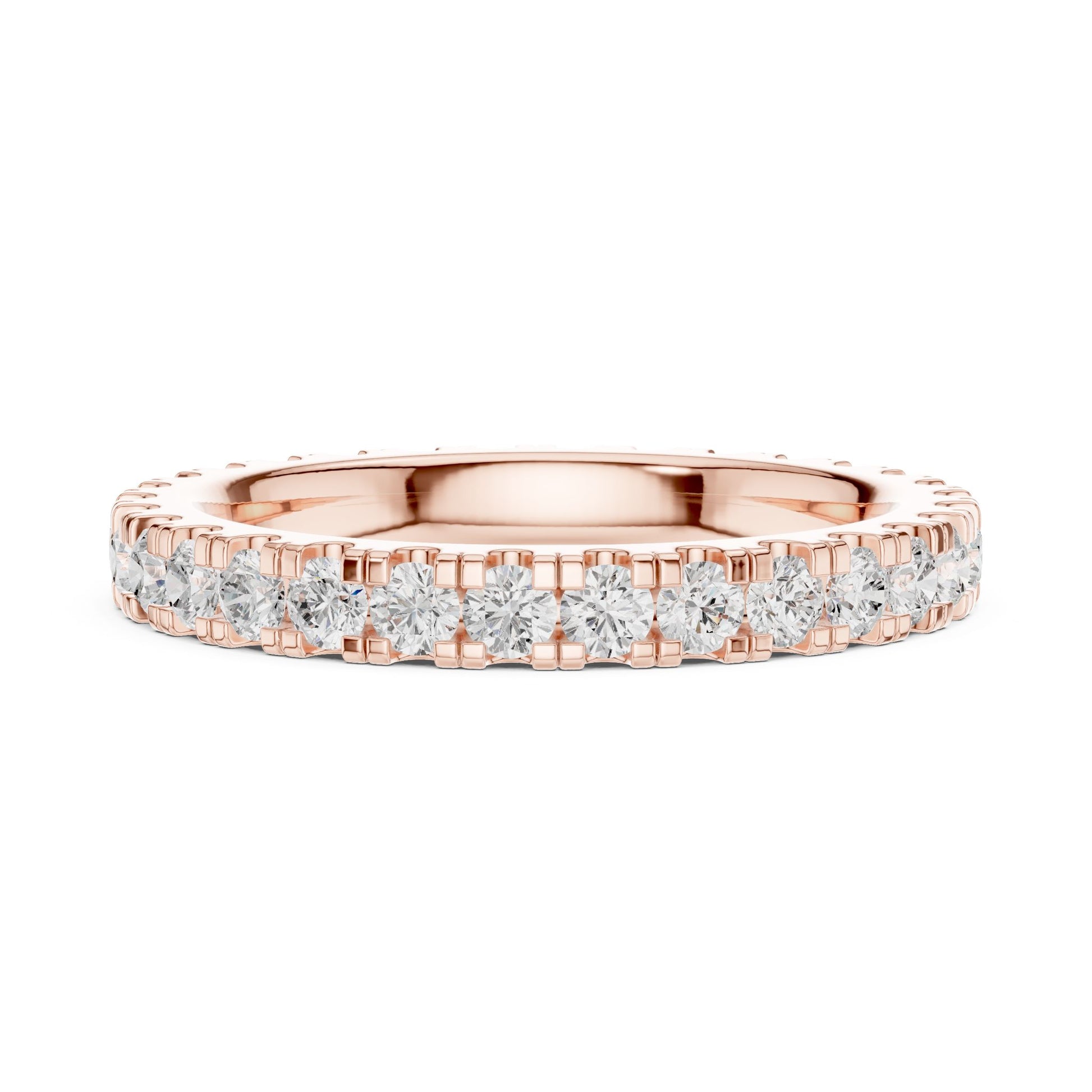 Round Lab Grown Diamond Pave Engagement Ring