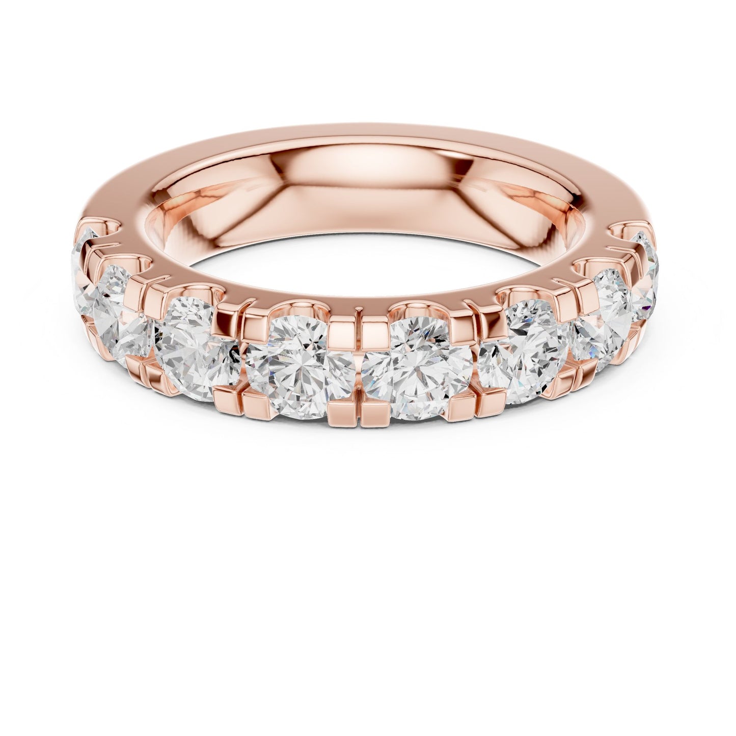 Round Lab Grown Diamond Pave Engagement Ring