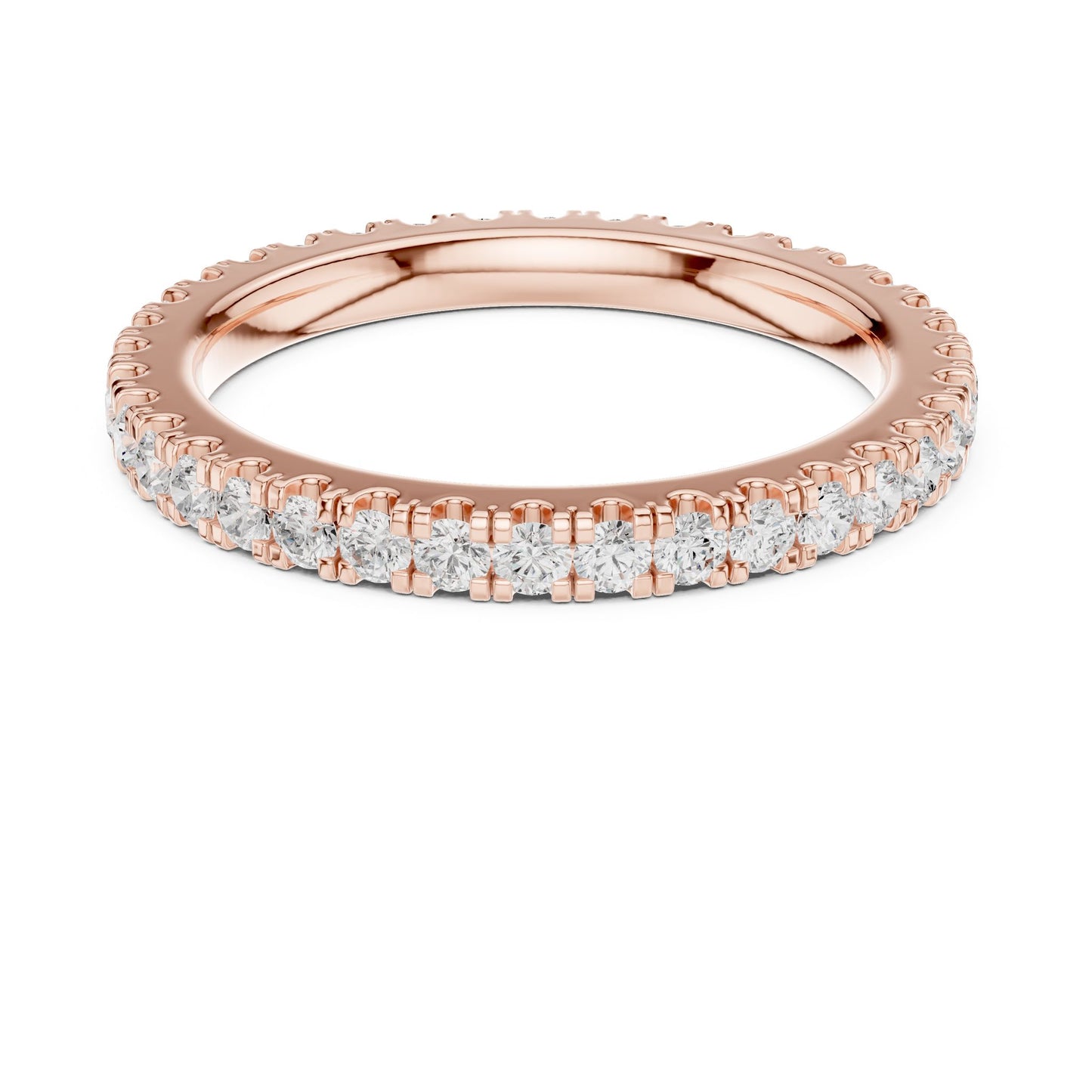 Round Lab Grown Diamond Pave Engagement Ring