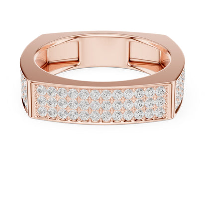 Men's Round Lab Grown Diamond Pave Ring
