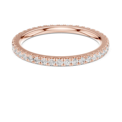 Round Lab Grown Diamond Pave Engagement Ring