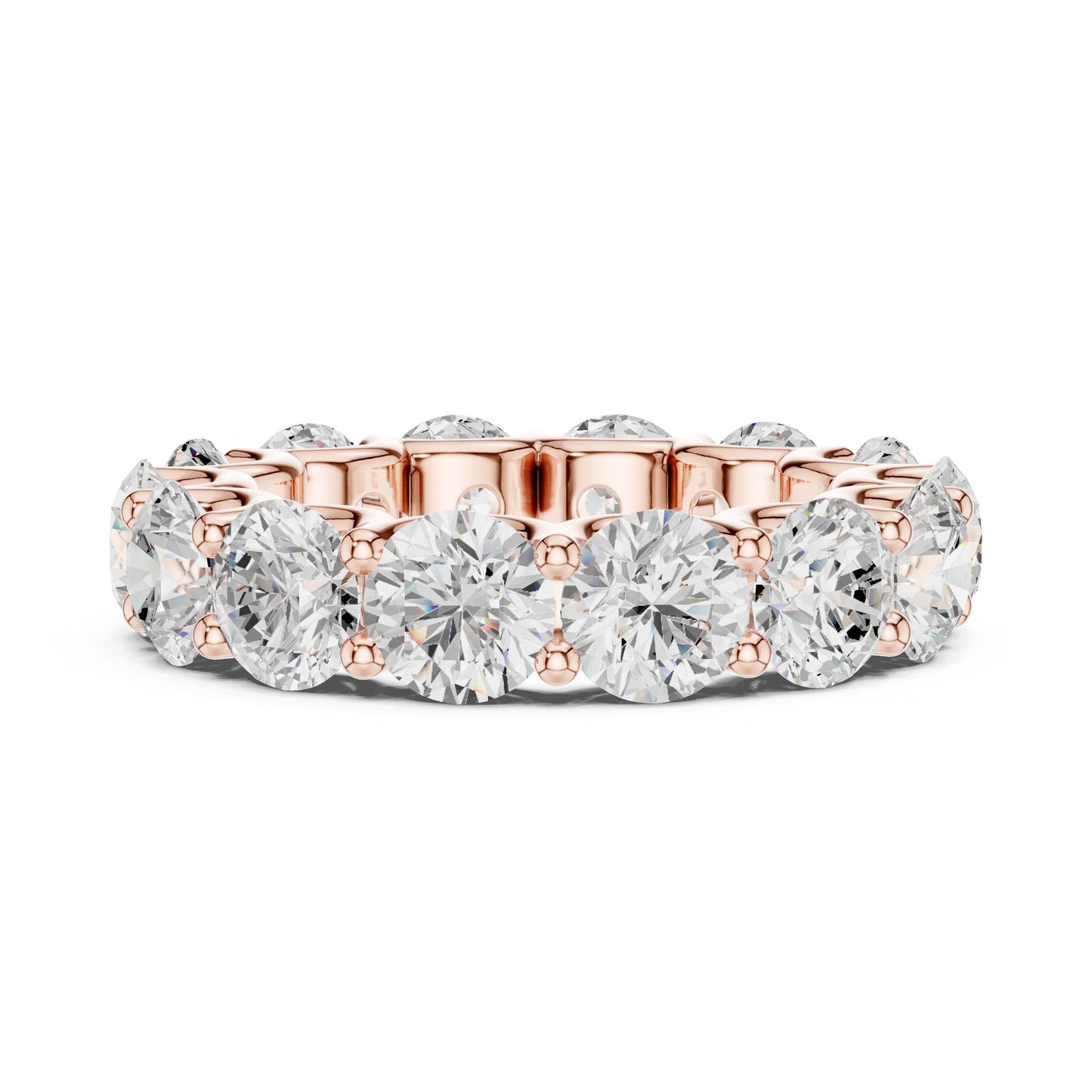 Round Lab Grown Diamond Pave Engagement Ring