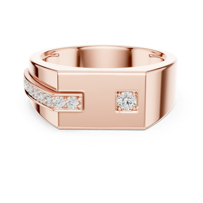 Men's Round Lab Grown Diamond Pave Ring