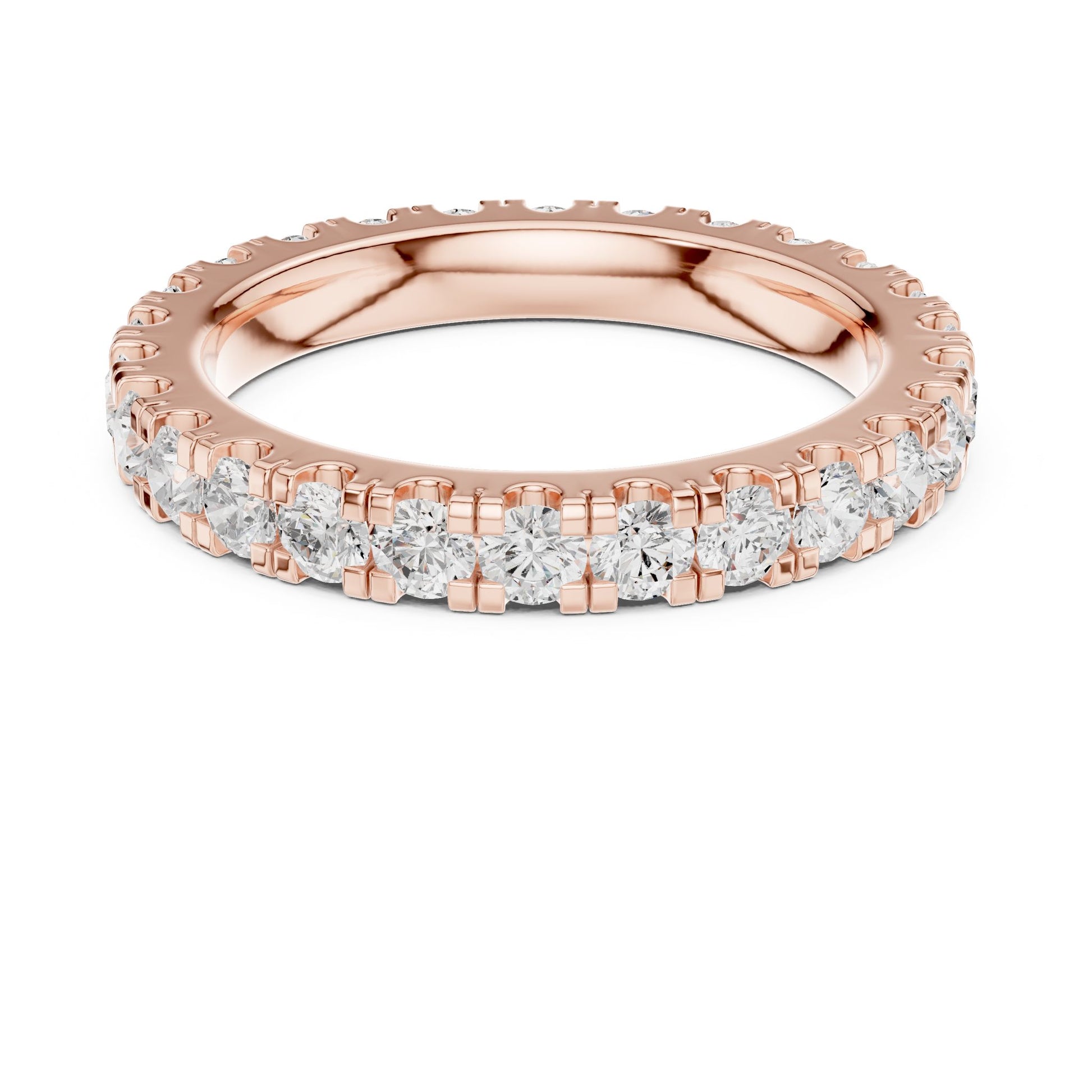 Round Lab Grown Diamond Pave Engagement Ring