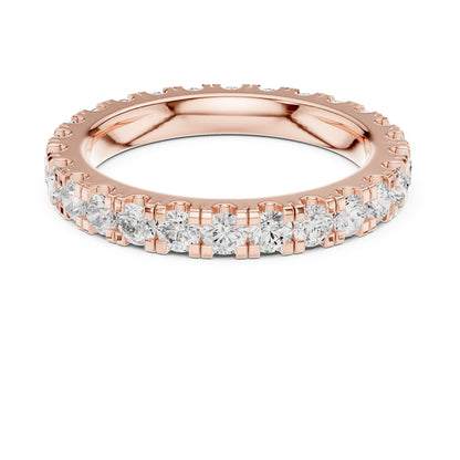 Round Lab Grown Diamond Pave Engagement Ring