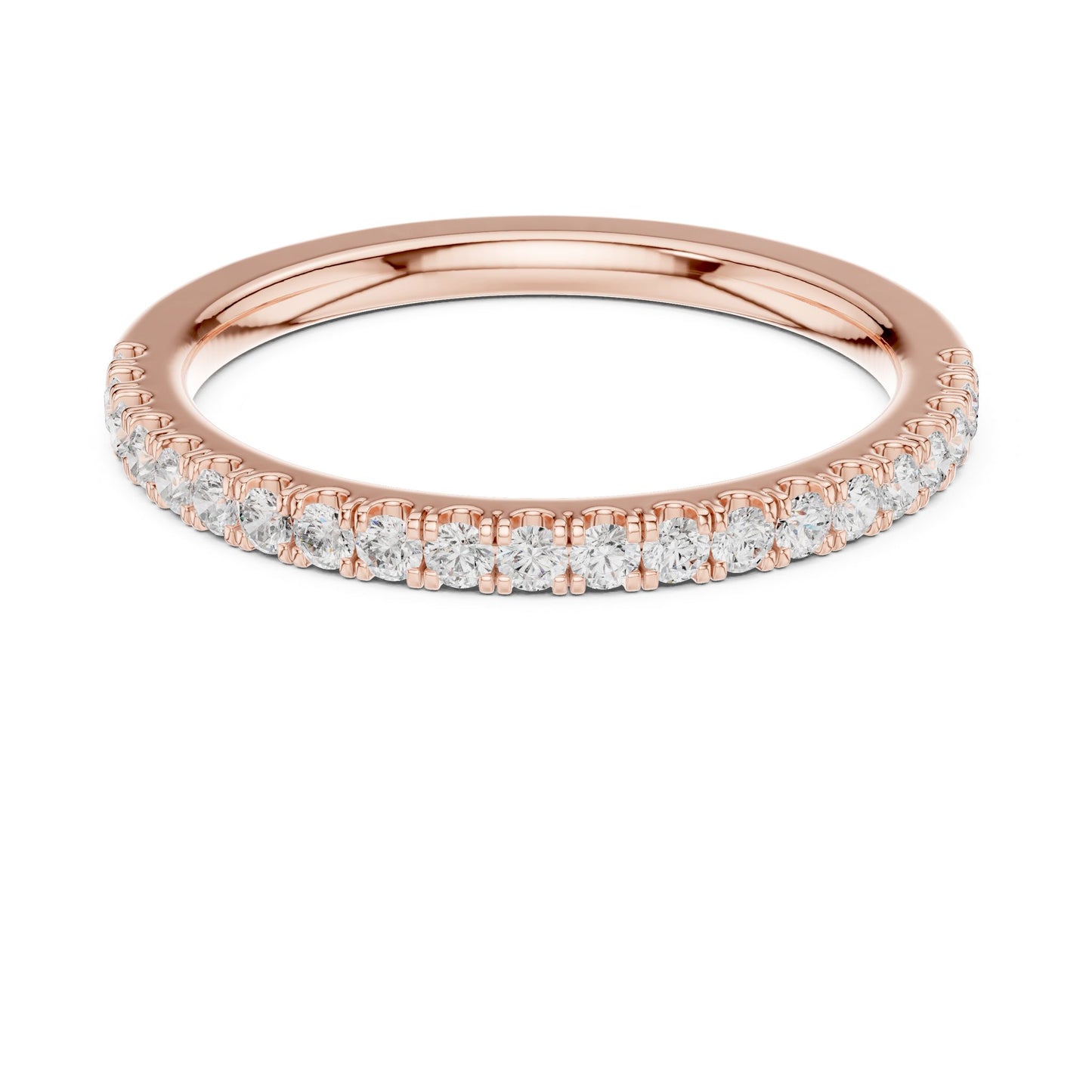 Round Lab Grown Diamond Pave Engagement Ring