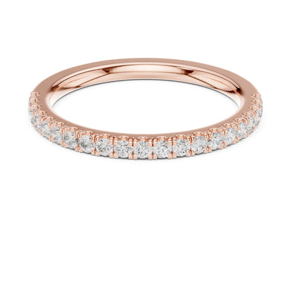 Round Lab Grown Diamond Pave Engagement Ring