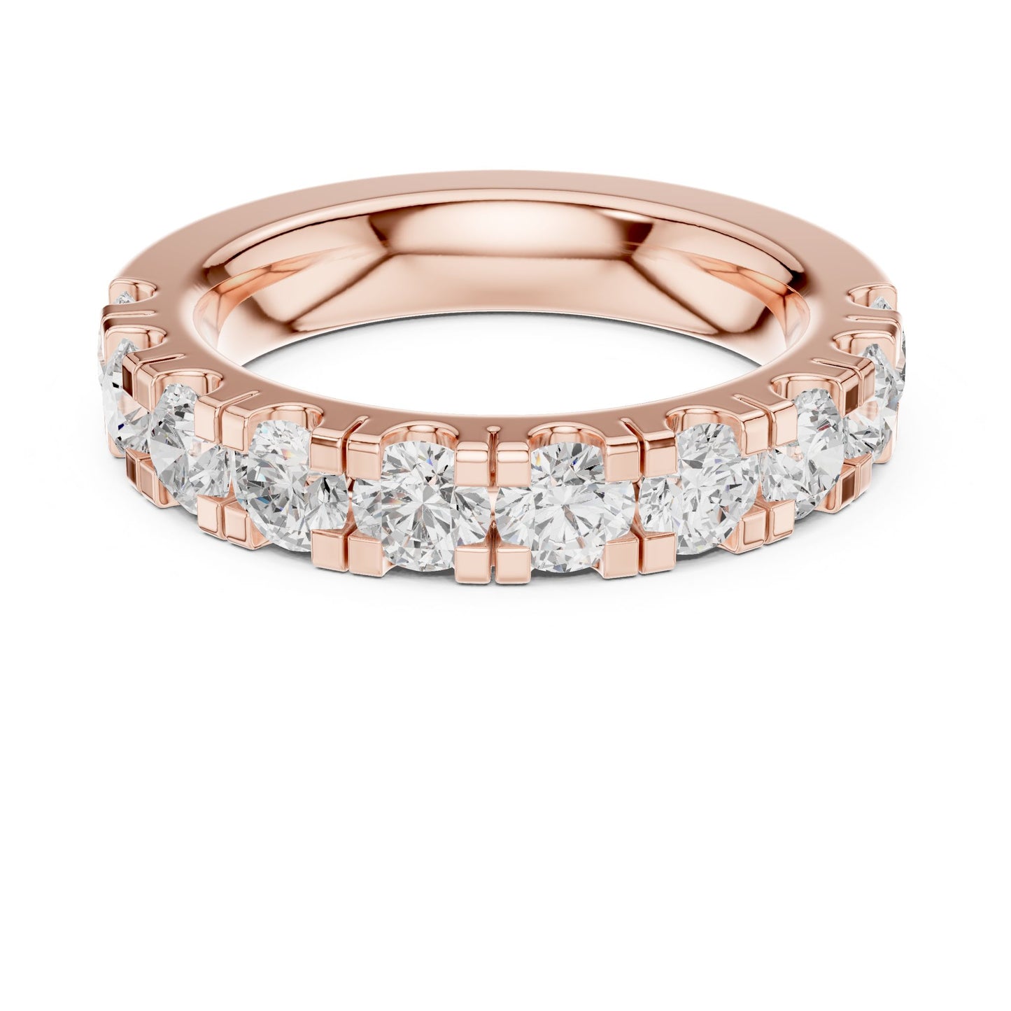 Round Lab Grown Diamond Pave Engagement Ring
