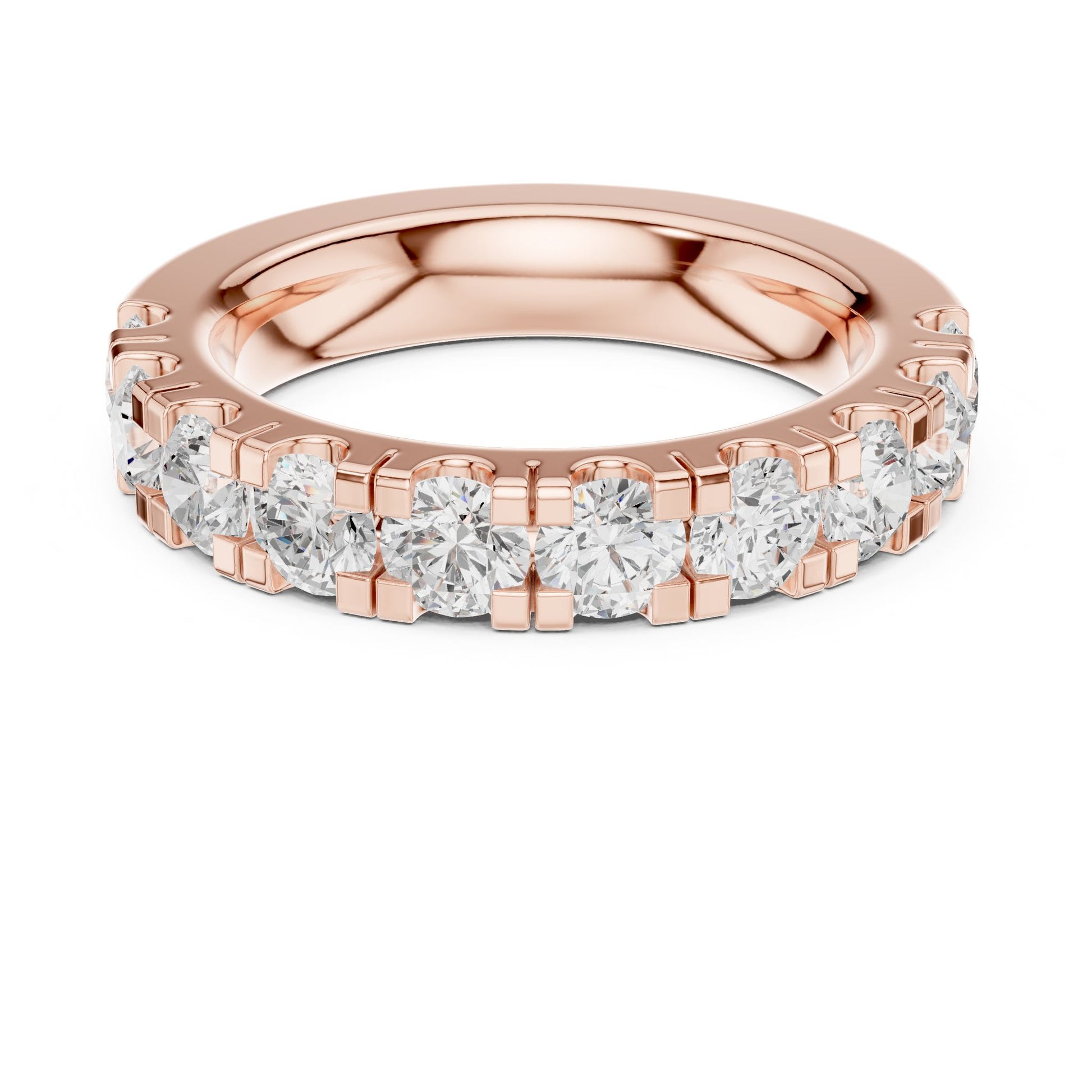 Round Lab Grown Diamond Pave Engagement Ring