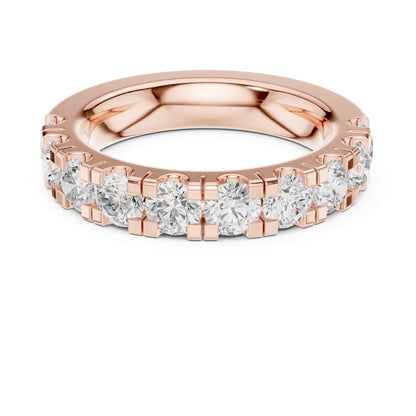Round Lab Grown Diamond Pave Engagement Ring
