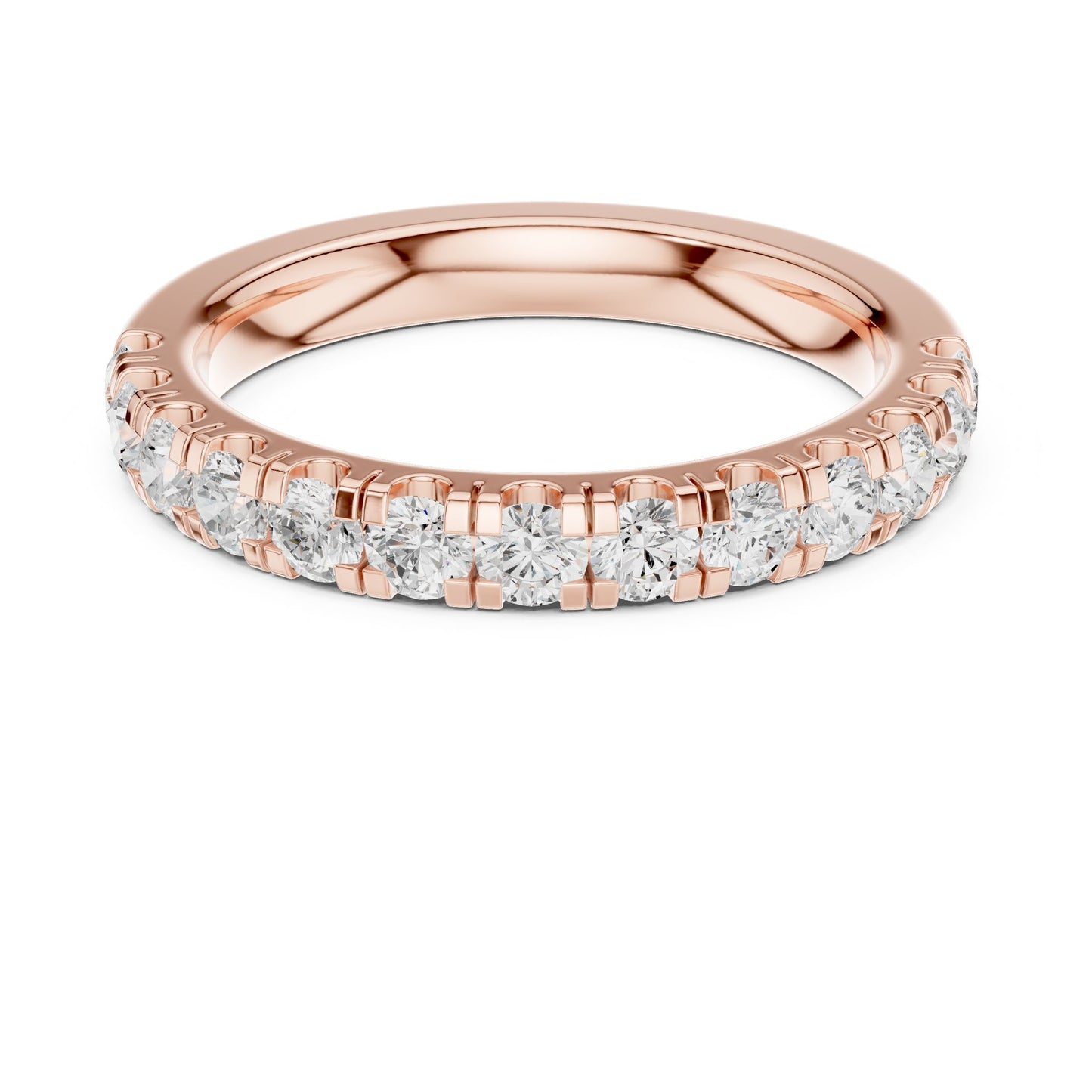 Round Lab Grown Diamond Pave Engagement Ring