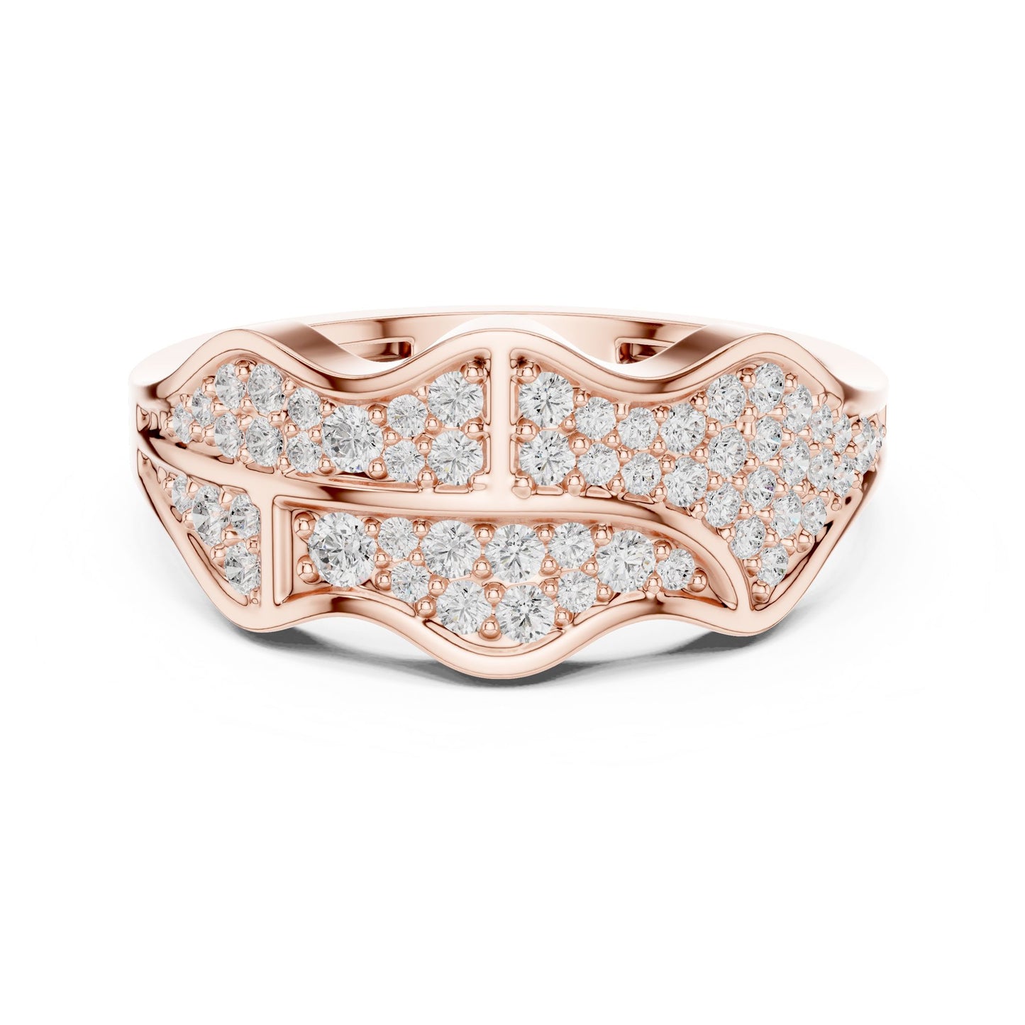 Men's Round Lab Grown Diamond Pave Ring