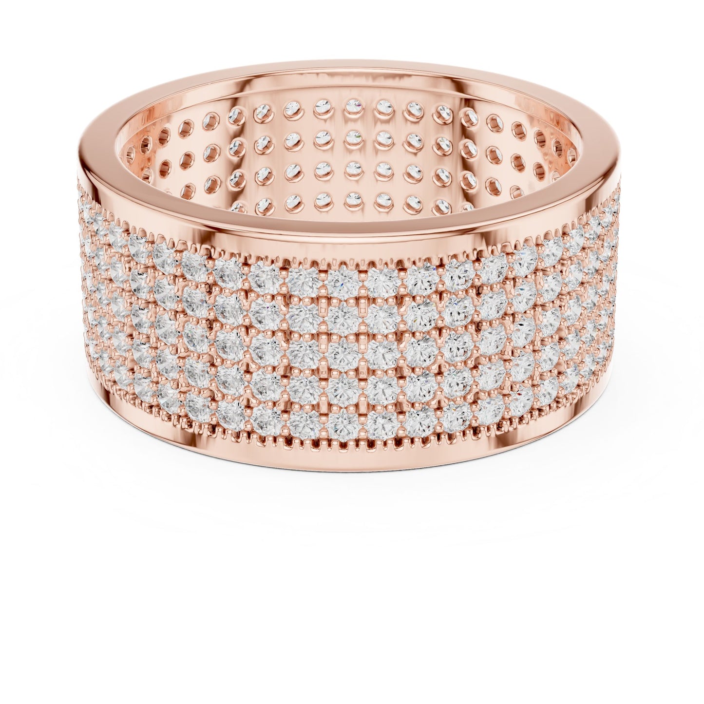 Men's Round Lab Grown Diamond Pave Ring